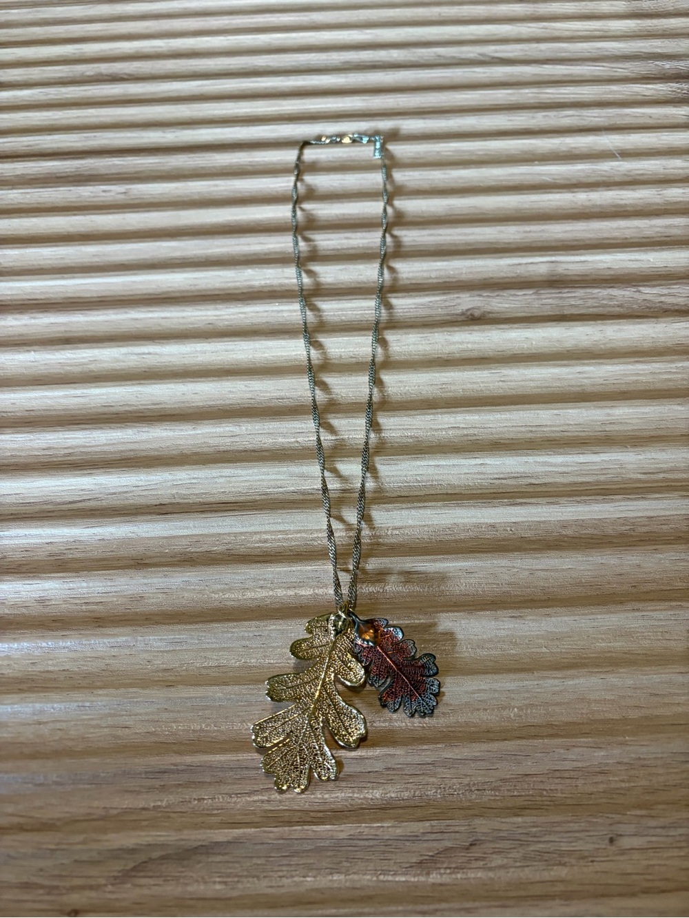 18k Gold Plated Vintage Style Botanical Charm Necklace